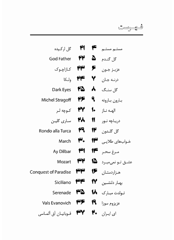 کتاب 70 قطعه جاودانه برای چلو